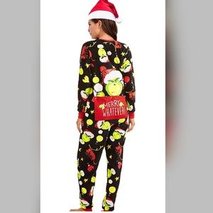 Grinch one piece onesie pajamas adult 2x